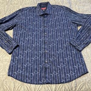 Mens saks fifth avenue dress shirt sz large